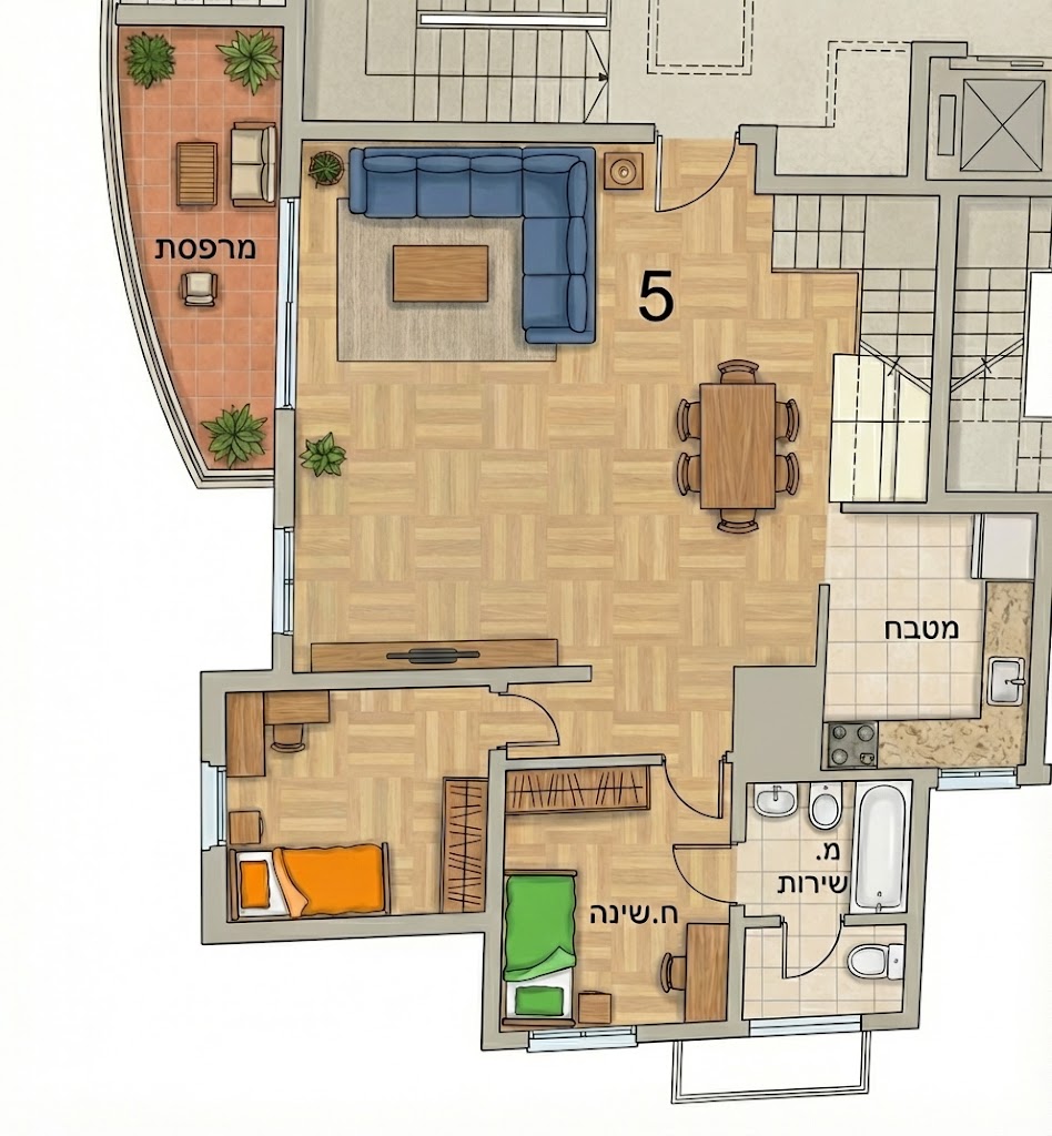 פרומפט לננו בננה פרו - שינוי תכנית דירה